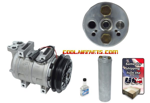 NEW AC COMPRESSOR HITACHI JOHN DEERE DKS15D WITH DRIER 505012-1681 4710206 4621589 5062119730 506012-2330